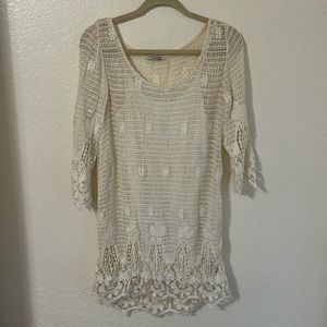🍉American Eagle Outfitters Crochet White Dress